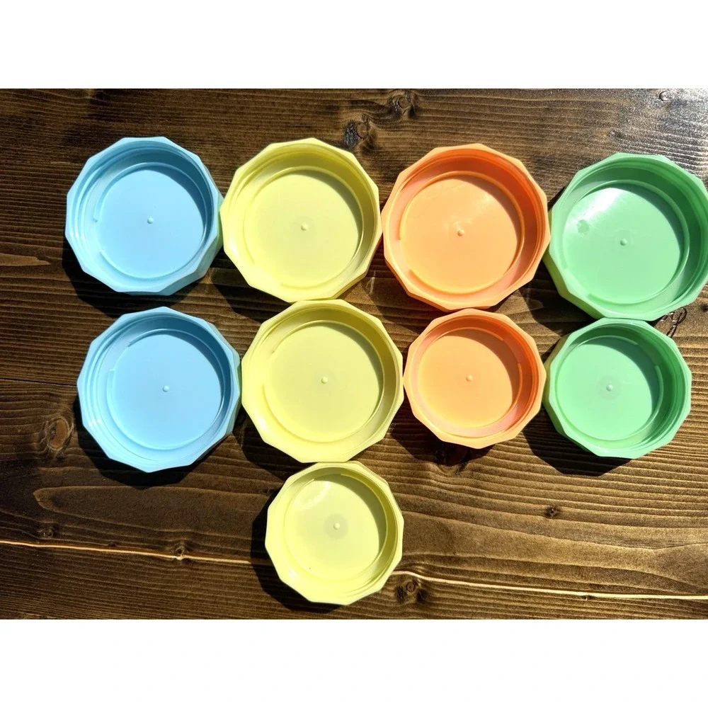 Masontops Mason Jar Lids Plastic Storage Caps Lot 9 Tough Tops Pastel
